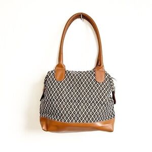 🆕 Gold Coast knit vegan leather shoulder b…